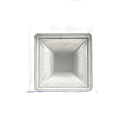 3 1/2" Square Pressed Steel Dome Cap Galvanized Steel For 4x4 Posts ...