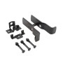 Heavy Duty Square Frame Fulcrum Strong Arm Gate Latch - Fits 2" Square Gate Frame x 2 1/2" Square Gate Post - Black