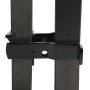 Heavy Duty Square Frame Fulcrum Strong Arm Gate Latch - Fits 2" Square Gate Frame x 2 1/2" Square Gate Post - Black