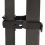 Heavy Duty Square Frame Fulcrum Strong Arm Gate Latch - Fits 2" Square Gate Frame x 3" Square Gate Post -Black