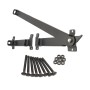 Goliath Heavy Duty Industrial Dumpster Gate Latch Lockable - Flip Latch For Double Drive Gate Powder Coated Black