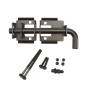 Goliath Heavy Duty Industrial Dumpster Gate Latch Lockable - Slide Bolt Latch  For Double Drive Gate Powder Coated Black