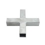 Square 4 Way Bracket for 1 1/2" SQ / 2" SQ Tubing Hot Dip Galvanized Steel