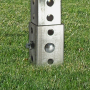 Telespar 3' x 2" x 2" Breakaway Square Sign Post Base/ Soil Anchor (Hot Dip Galvanized Steel)