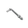 Chain Link 5/8" x 6" Male J-Bolt Gate Hinge w/ 2 Nuts - Male (Galvanized Steel)