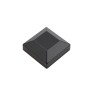 1 1/2" x 1 1/2" Square Aluminum Post Cap (Black)