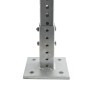 1 3/4" x 1 3/4" Square Sign Post Floor Anchor Flange Sign Post Mounting Base (Hot Dip Galvanized Steel)