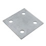 5" X 5" X 1/4" Weld-On Floor Plate Flange for Chain Link Posts (Galvanized Pressed Steel)