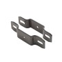 2" Post x 1" Rail Square Ornamental Fence Line Bracket Black (Set) - Steel- Compare to Ameristar