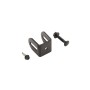 2" Post x 1" Rail Square Universal Fence Flat Wall Mount Bracket Black - Steel - Compare to Ameristar