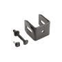 1 1/2" Rail Square Universal Fence Flat Wall Mount Bracket Black - Steel