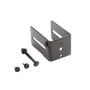 2" Rail Square Universal Fence Flat Wall Mount Bracket Black - Steel