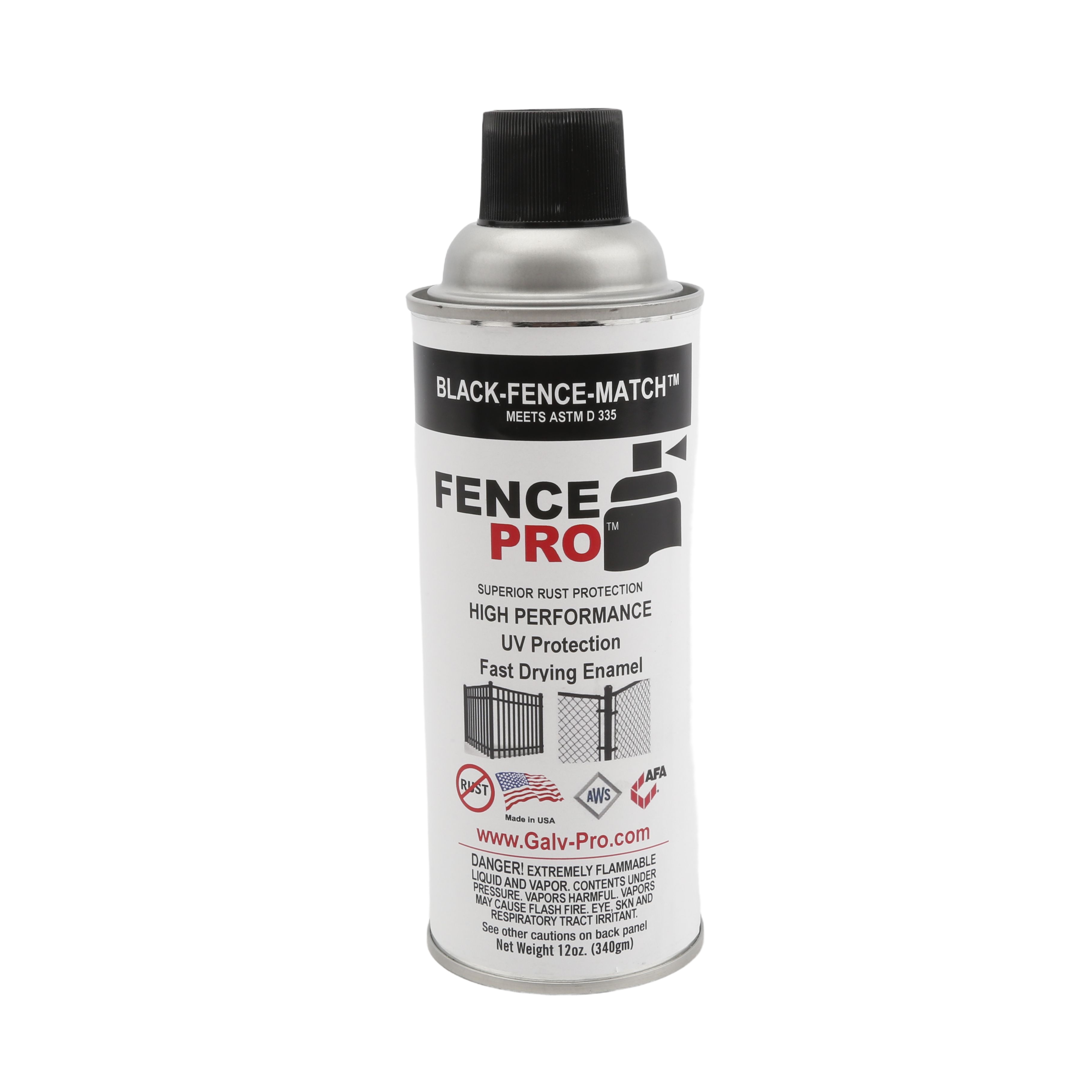 Galv-Pro Glossy Hi-Performance Black Chain Link Touch Up Paint