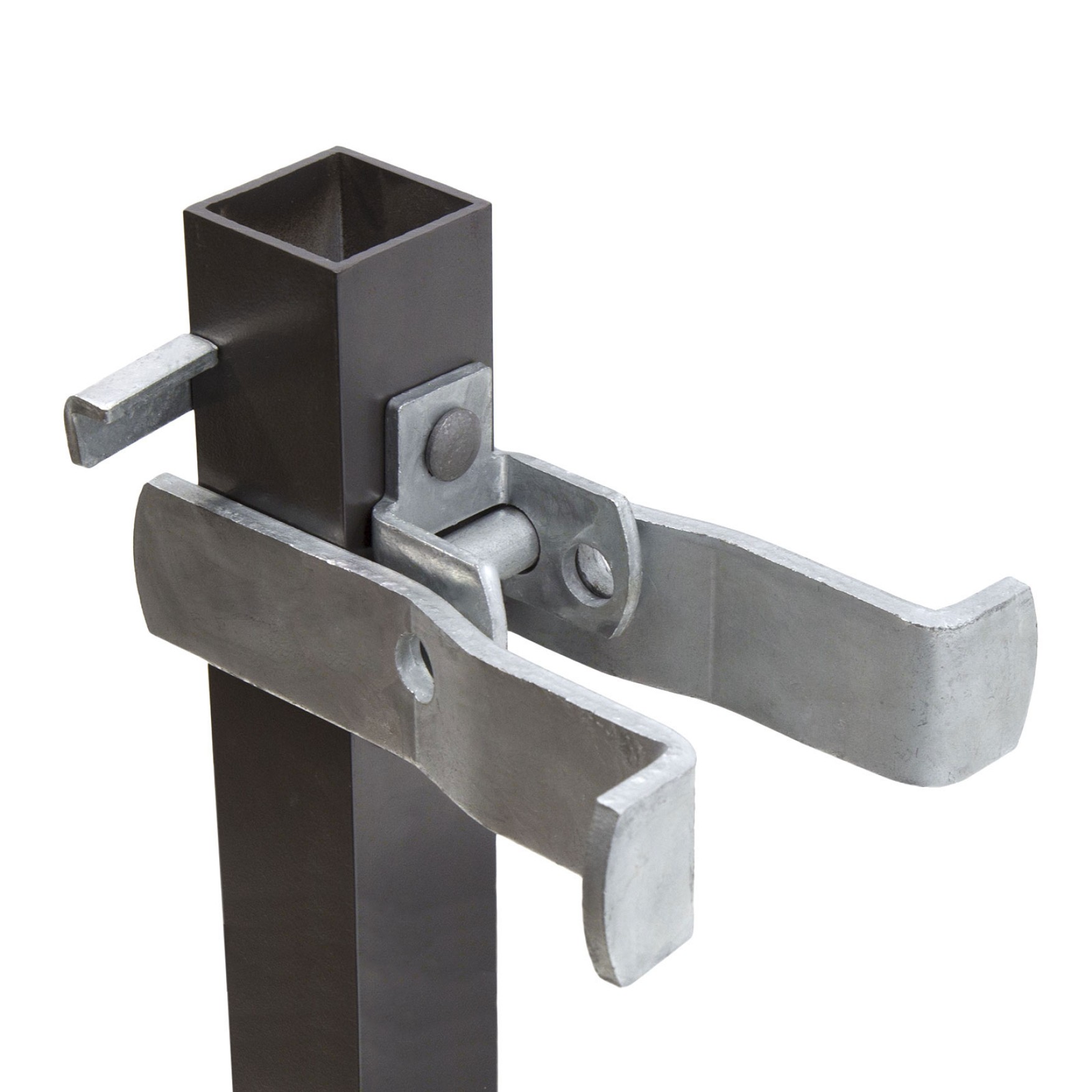 Heavy Duty Square Frame Fulcrum Strong Arm Gate Latch - Fits 2