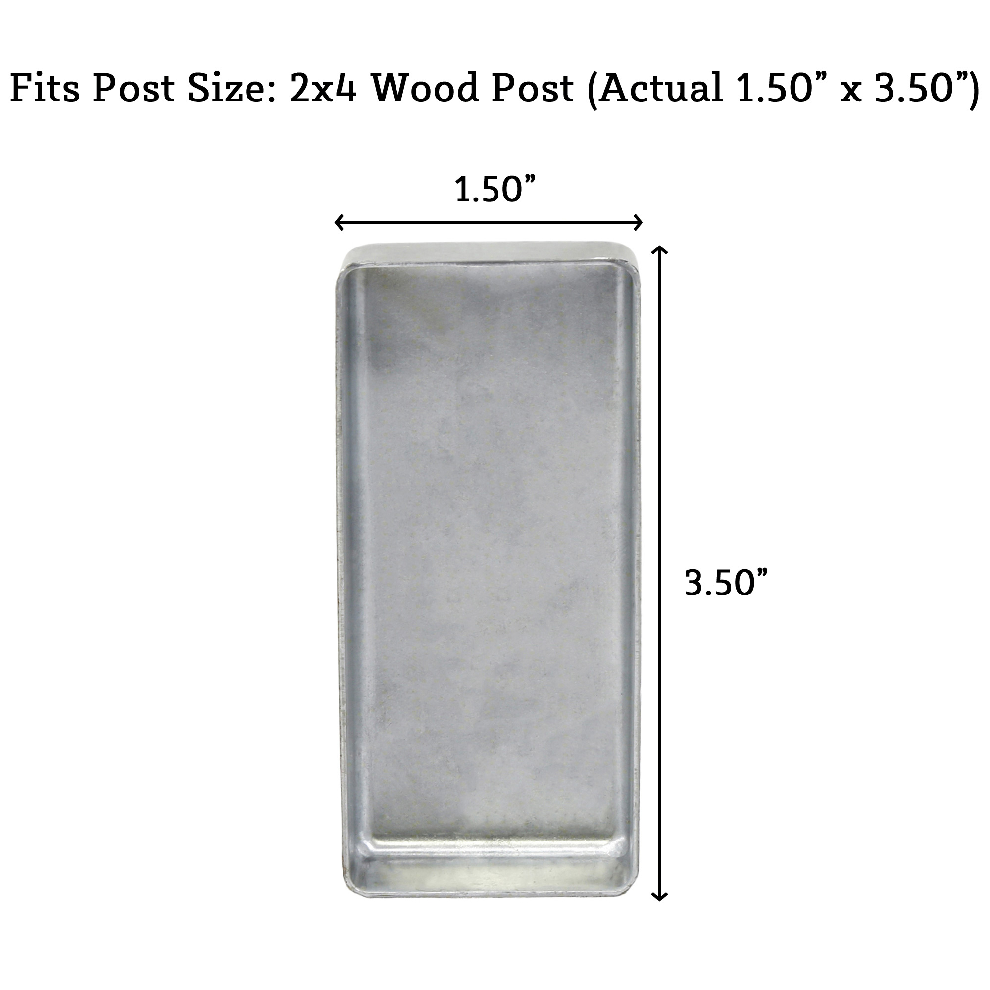 4 PK: Vinyl End Cap For 2x4 Wood Post Stud Cover (1-1/2 x 3-1/2) White  Rubber