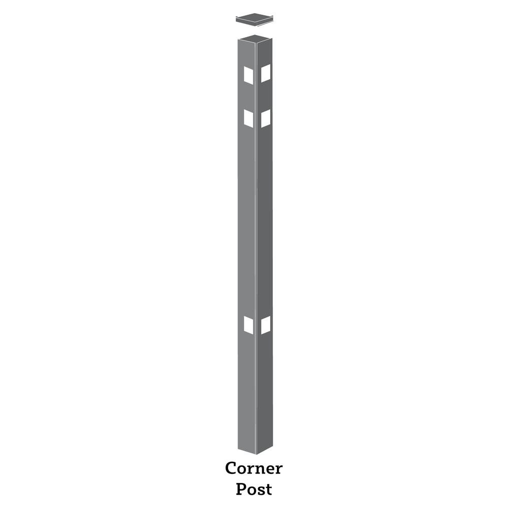 Corner Post showing all of the different mounting holes