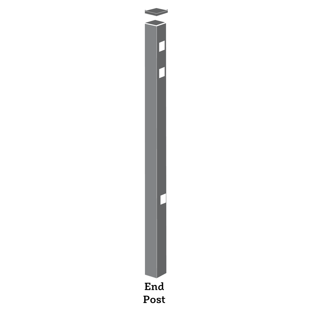 End Post showing all of the different mounting holes